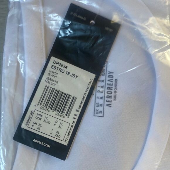 Adidas Estro 19 JSY Short Sleeve Black White Colorblock T-Shirt DP3234 NWT pkg - Picture 6 of 7